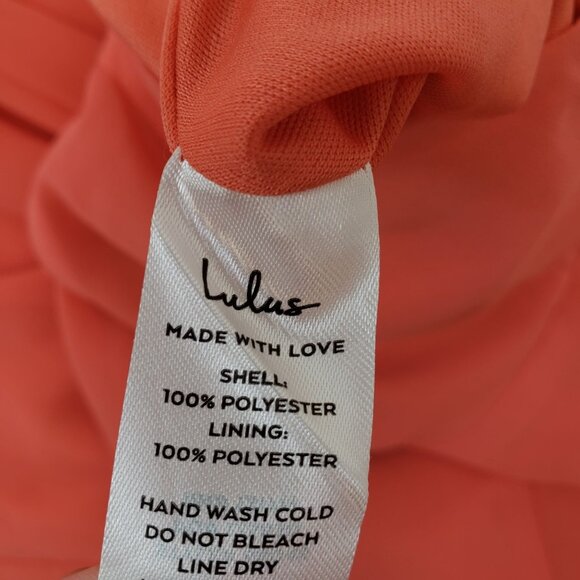 NWT Lulu's Vibrant Love Sleeveless Ruffled Maxi Dress in Coral Size XS - Picture 8 of 8